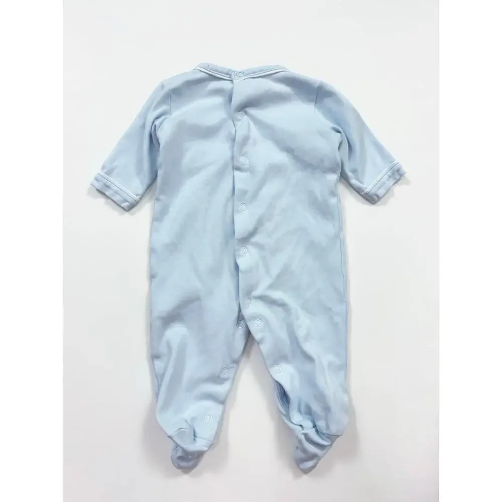 Kissy Kissy Light Blue Train Footie
